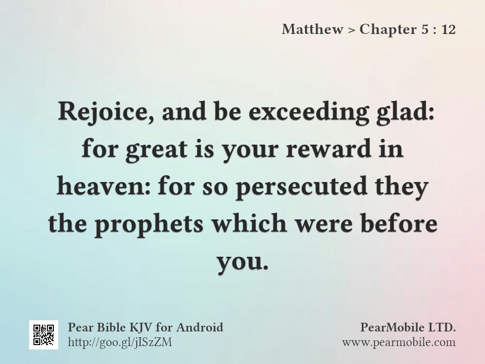 Matthew, Chapter 5:12